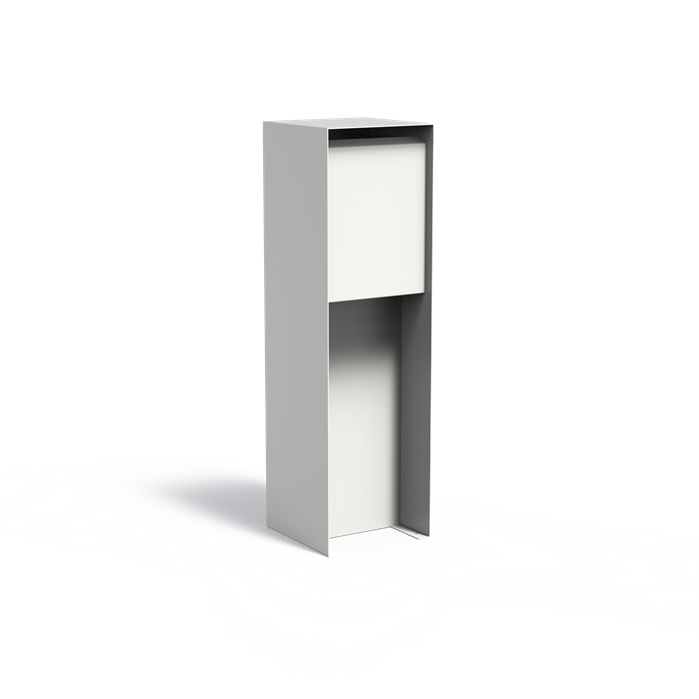 Postkasse hvid aluminium design model