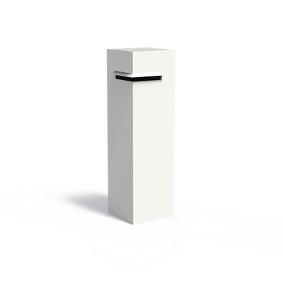Postkasse hvid aluminium hjørne model