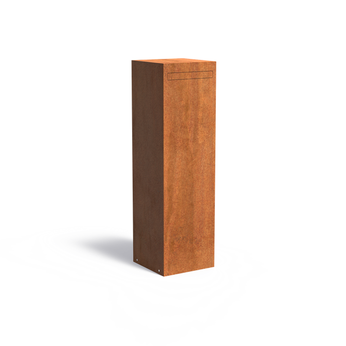 Postkasse corten stål minimalistisk model