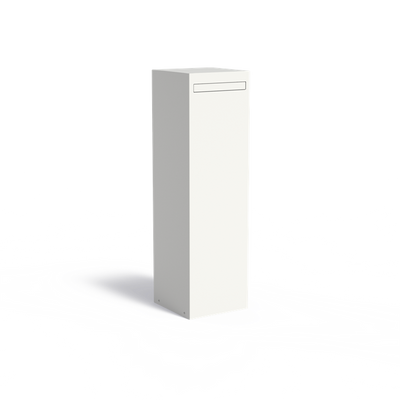 Postkasse hvid aluminium minimalistisk model